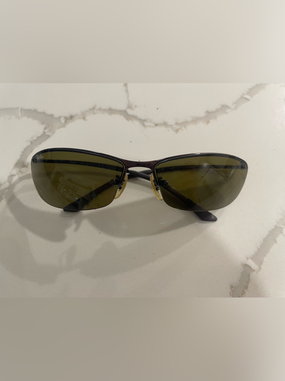 90’s Ray-Ban Men's Semi-Rimless Sheild Sunglasses